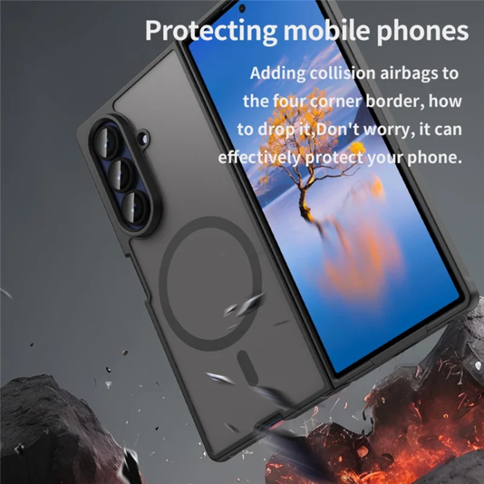 A-One Brand - Galaxy Z Fold7 5G Mobilskal MagSafe Anti Drop - Svart
