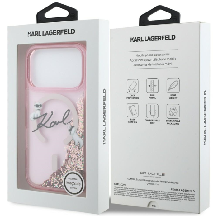 KARL LAGERFELD - Karl Lagerfeld iPhone 17 Pro Mobilskal Magsafe Liquid Glitter