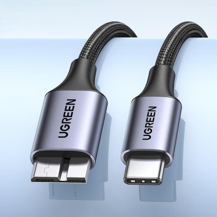 Ugreen - Ugreen USB-C till microUSB 3.0 1m - Grå