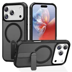 A-One Brand - iPhone 17 Pro Max Mobilskal MagSafe Kickstand - Svart