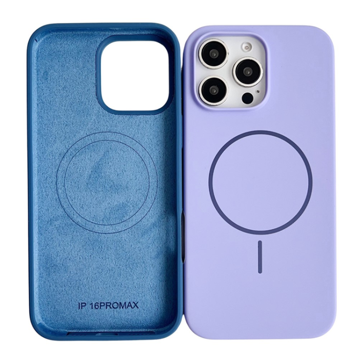A-One Brand - iPhone 16 Pro Max Mobilskal MagSafe Silikon - Ljuslila