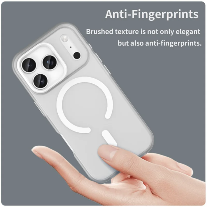 A-One Brand - iPhone 17 Pro Mobilskal MagSafe Matte Translucent - Vit