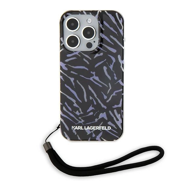 Karl Lagerfeld iPhone 15 Pro Max Mobilskal Zebra Med Sladd - Lila | 2353 | AlltMobil