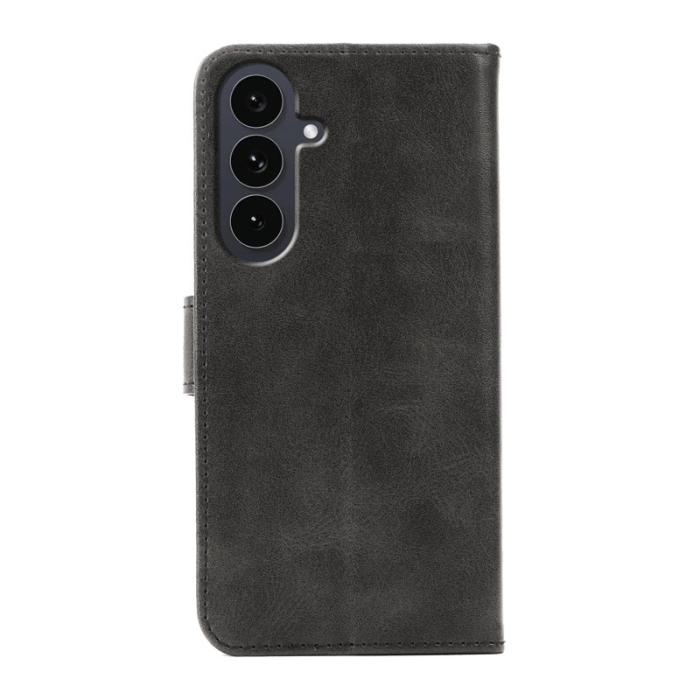 OEM - Samsung Galaxy S26 Fodral Ställ Magnetisk Stängning Äkta Läder - Svart