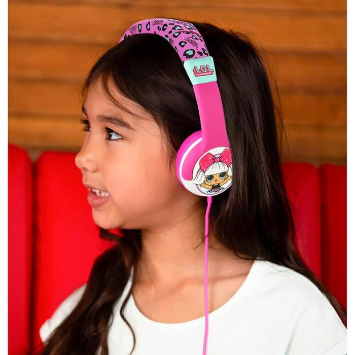 LOL - LOL Hörlurar Junior On-Ear 85dB Surprise - Rosa