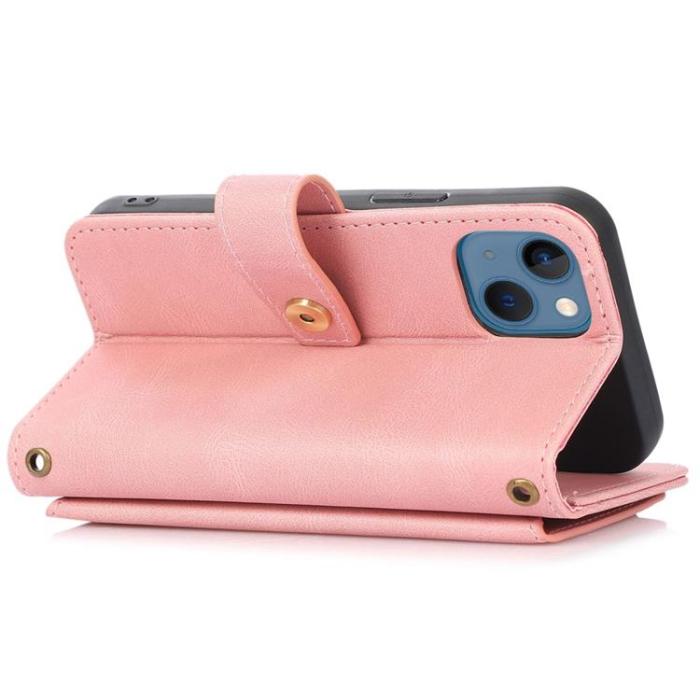 OEM - iPhone 14 Plus Plånboksfodral Flip - Rosa