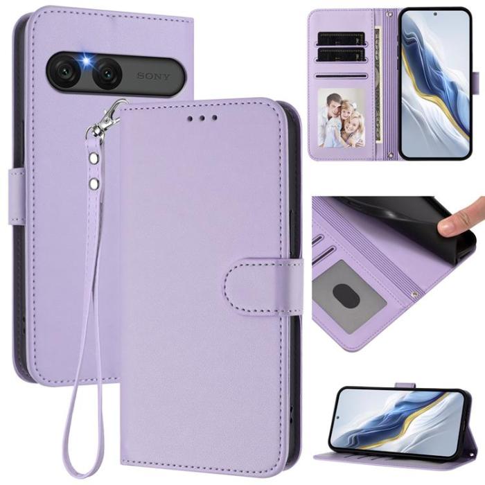 A-One Brand - Sony Xperia 10 VII Plånboksfodral Med Handledsrem - Ljuslila