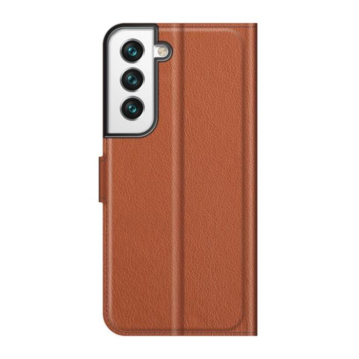 OEM - Litchi Magnetic Fodral Galaxy S22 Plus 5G - Brun
