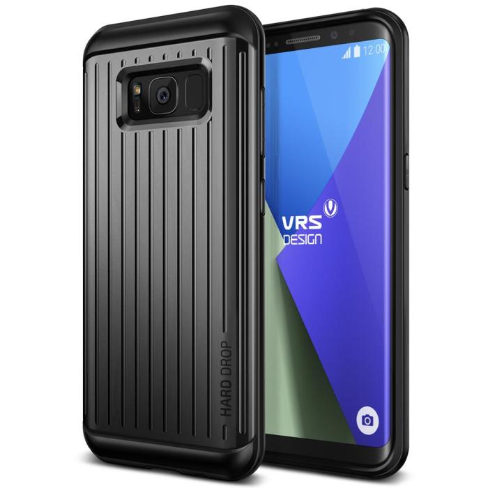 VERUS - Verus Waved Hard Drop Skal till Samsung Galaxy S8 - Dark Silver
