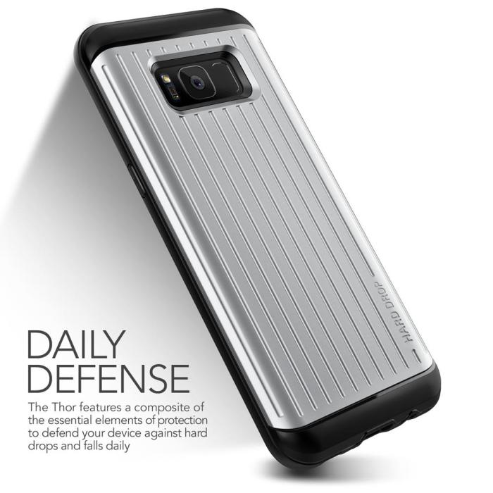 VERUS - Verus Waved Hard Drop Skal till Samsung Galaxy S8 - Silver