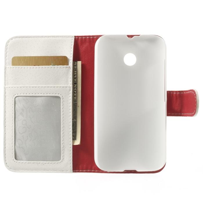 OEM - Plånboksfodral till Motorola Moto E XT1021 - Vit