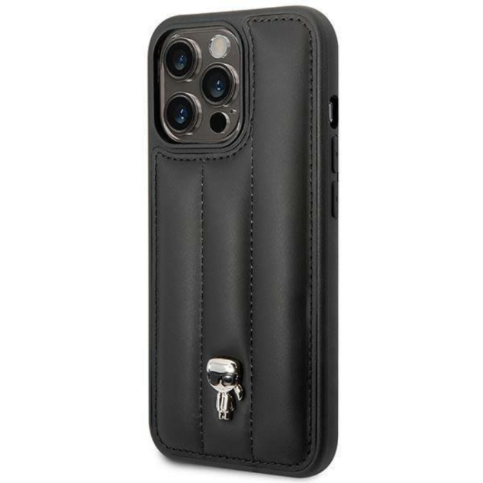 UTGATT5 - Karl Lagerfeld iPhone 14 Pro Skal Puffy Ikonik Pin - Svart