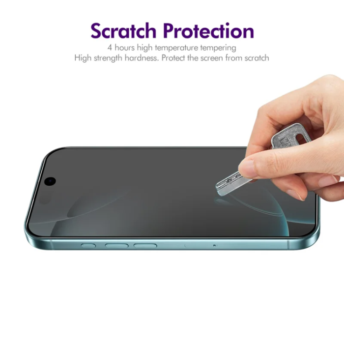 Boom of Sweden - [2-Pack] BOOM iPhone 17/16 Härdat Glas Skärmskydd Privacy