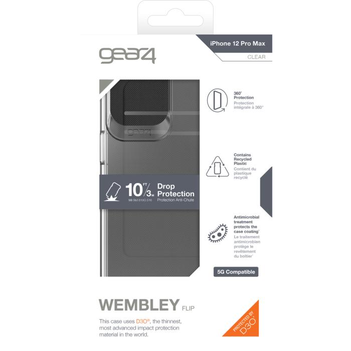 UTGATT5 - Gear4 D3o Wembley Flip iPhone 12 Pro Max - Clear