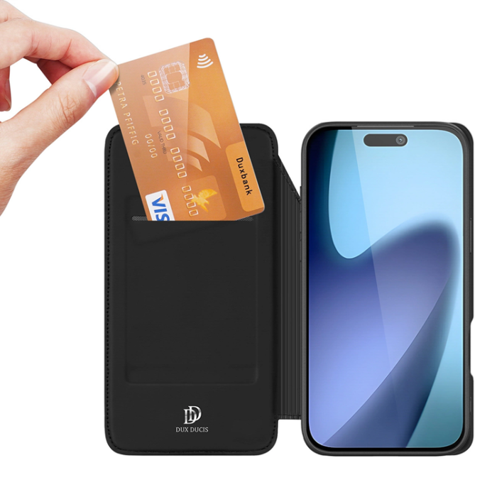Dux Ducis - Dux Ducis iPhone 17 Pro Max Plånboksfodral Skin Pro - Svart