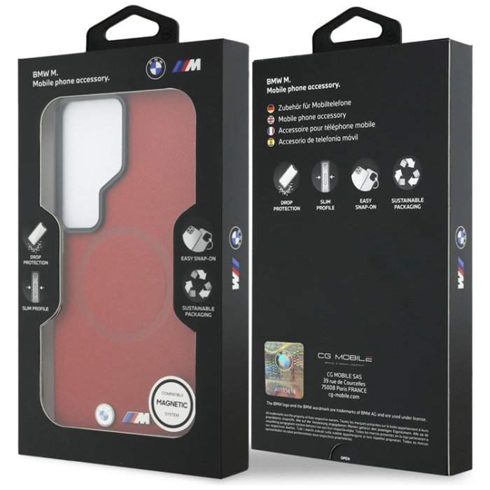 BMW - BMW Mobilskal För Galaxy S26 Ultra MagSafe M Metal Logo - Röd