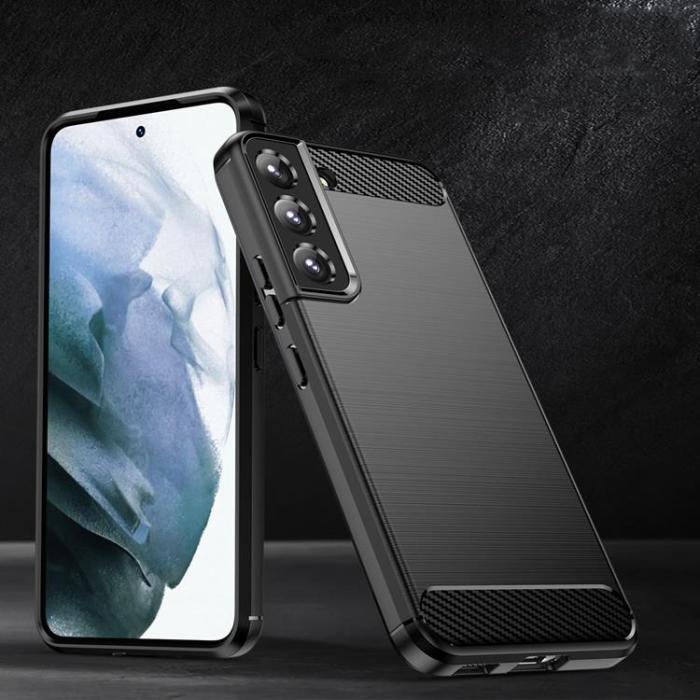 OEM - Galaxy S23 Plus Skal Carbon Silicone Flexible - Svart