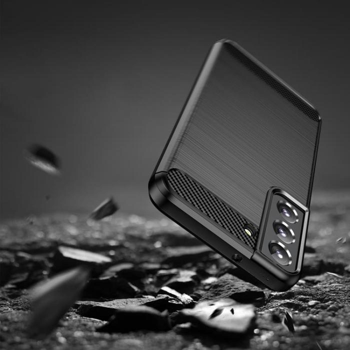 OEM - Galaxy S23 Plus Skal Carbon Silicone Flexible - Svart