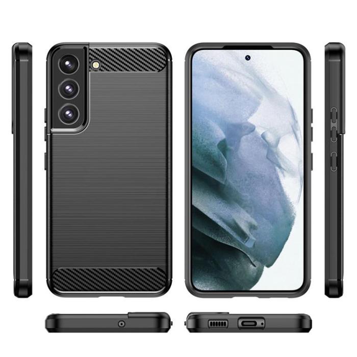 OEM - Galaxy S23 Plus Skal Carbon Silicone Flexible - Svart