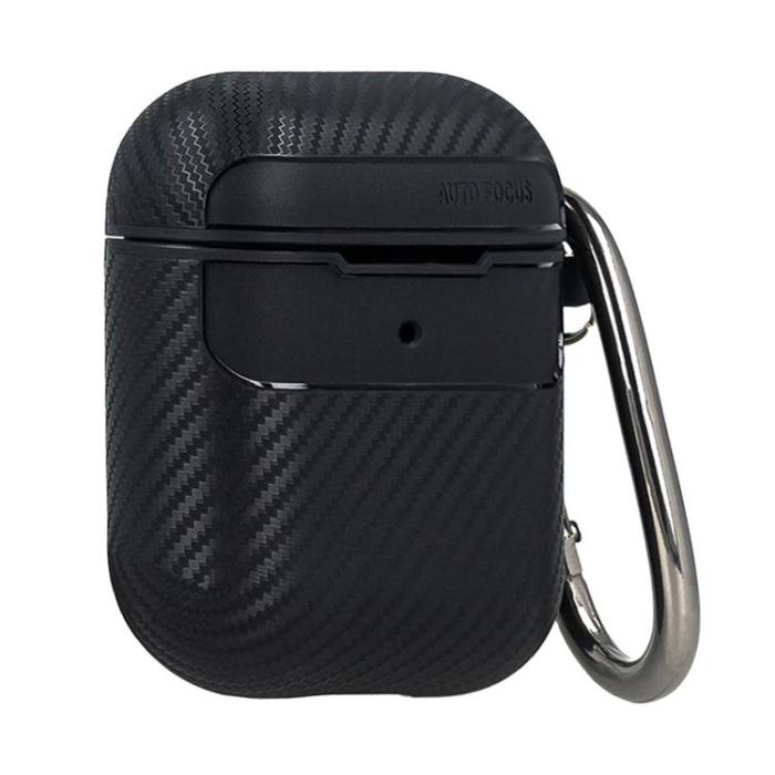 OEM - AirPods 1/2 Skal Carbon - Svart