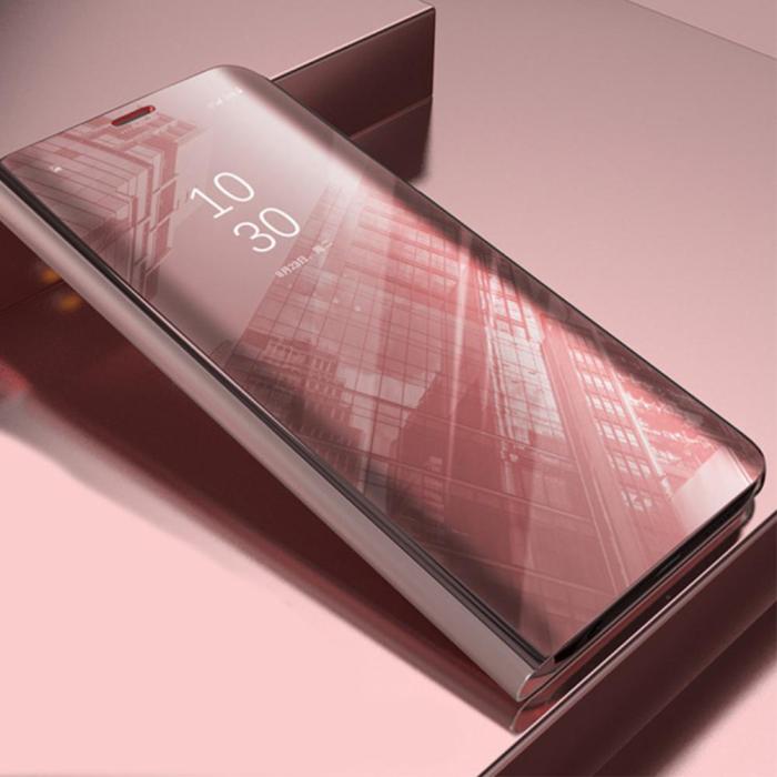 OEM - Smart Clear View-fodral för Samsung Galaxy A15 4G / A15 5G, rosa