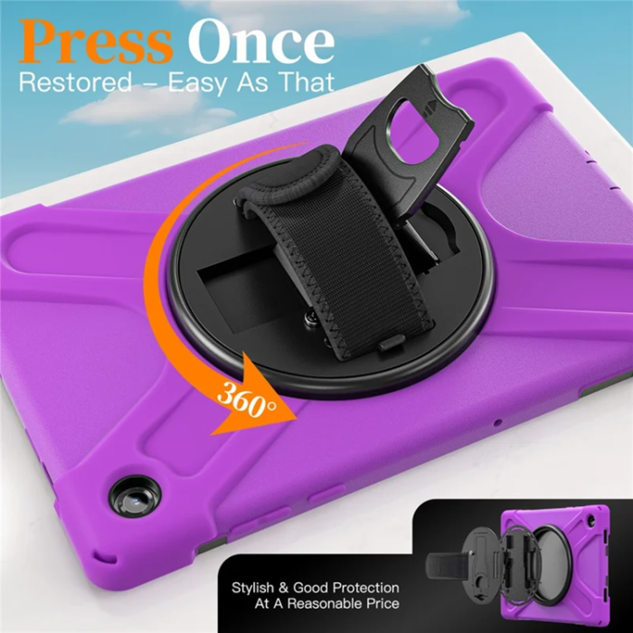 A-One Brand - Galaxy Tab A11 Plus Mobilskal Kickstand Silikon Axelrem