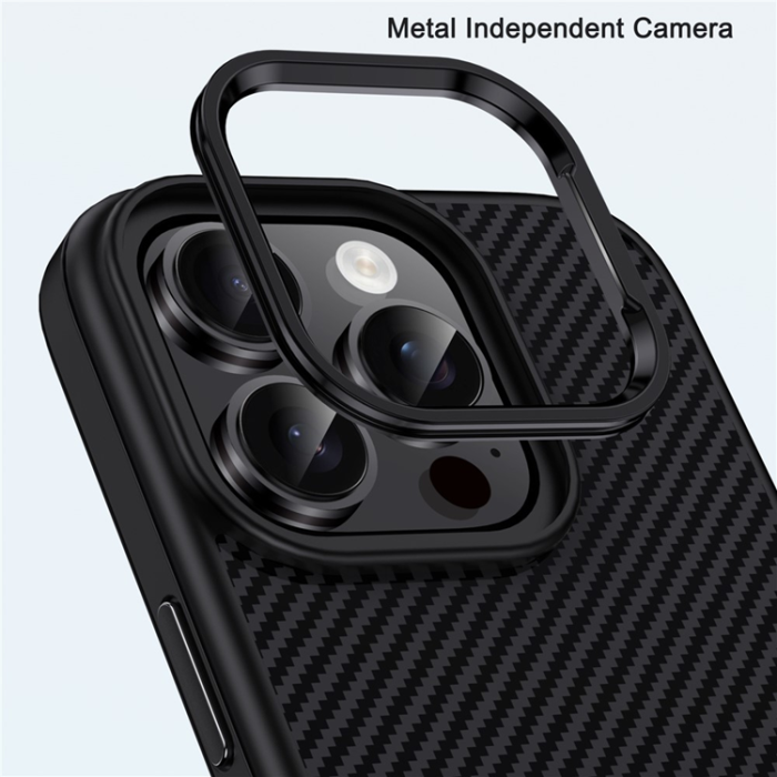 iPaky - IPAKY iPhone 16 Pro Max Mobilskal Carbon Fiber - Svart