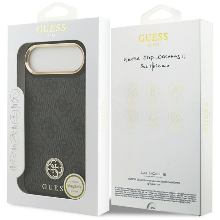 Guess - Guess iPhone 17 Air Mobilskal Magsafe Strass Logo - Svart