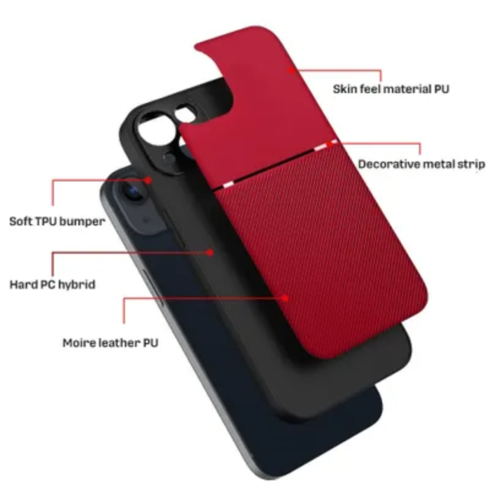 OEM - Forcell Xiaomi Redmi Note 10 Pro/10 Pro Max Skal Noble - Röd
