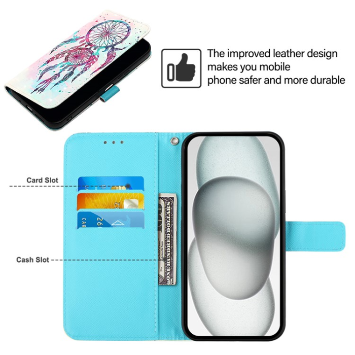 A-One Brand - iPhone 16 Pro Max Plånboksfodral Printing Pattern Med Rem