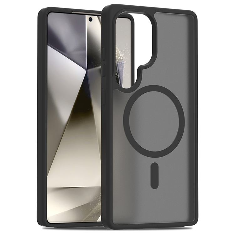 Mobilskal till Galaxy S25 Ultra MagSafe Skin Touch Acrylic - Svart | 2353 | AlltMobil