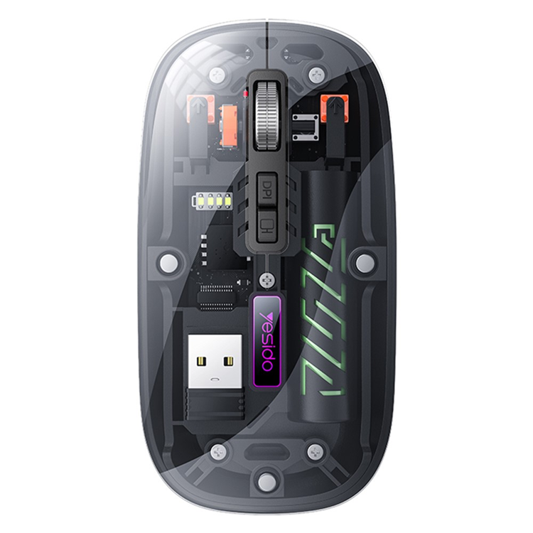 YESIDO Trådlös Mus Bluetooth 800/1200/1600 DPI 2.4G KB29 - Svart | 264 | AlltMobil
