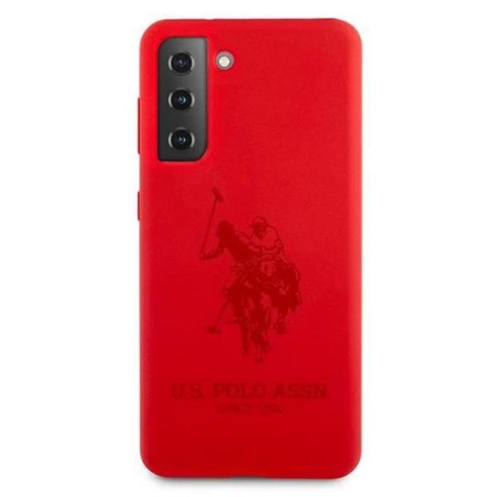 US Polo - US Polo Silicone On Tone Skal Galaxy S21 - Röd