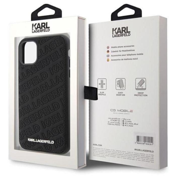 KARL LAGERFELD - KARL LAGERFELD iPhone 11/XR Mobilskal Quilted K Pattern - Svart