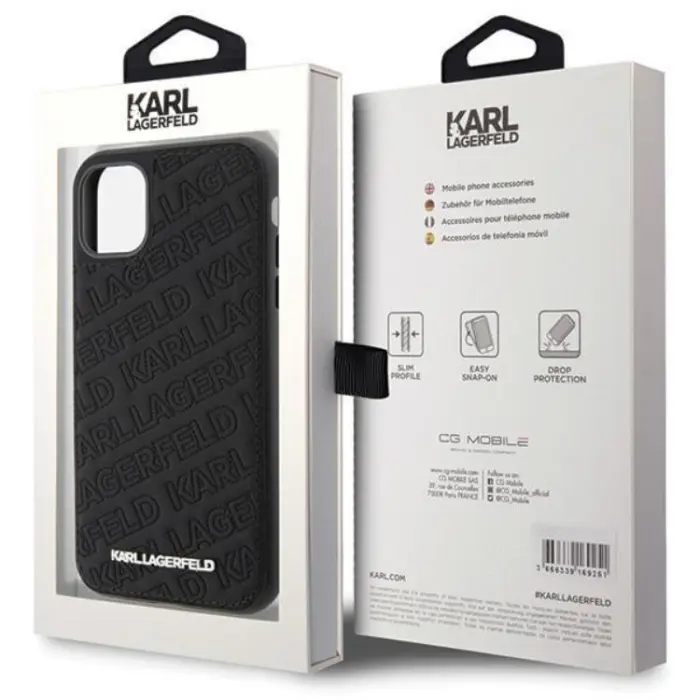 KARL LAGERFELD - KARL LAGERFELD iPhone 11/XR Mobilskal Quilted K Pattern - Svart