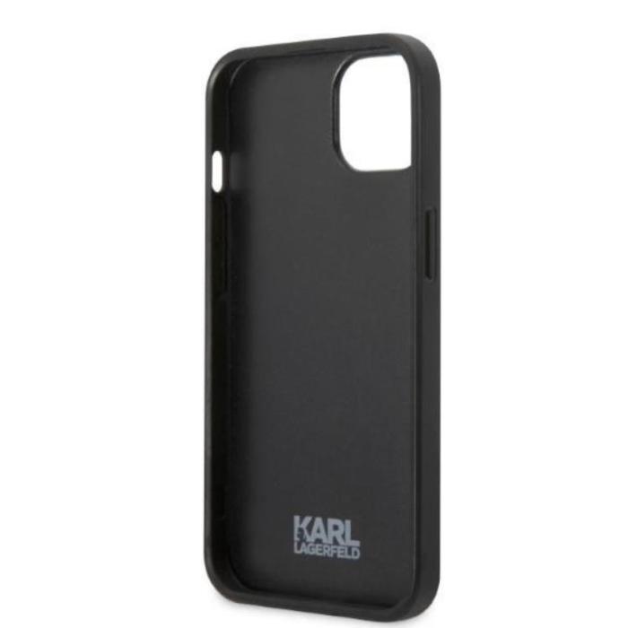 KARL LAGERFELD - Karl Lagerfeld iPhone 13 Pro Skal Monogram Ikonik Patch - Svart