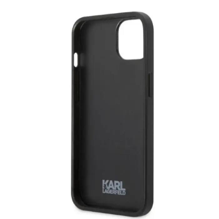 KARL LAGERFELD - Karl Lagerfeld iPhone 13 Pro Skal Monogram Ikonik Patch - Svart