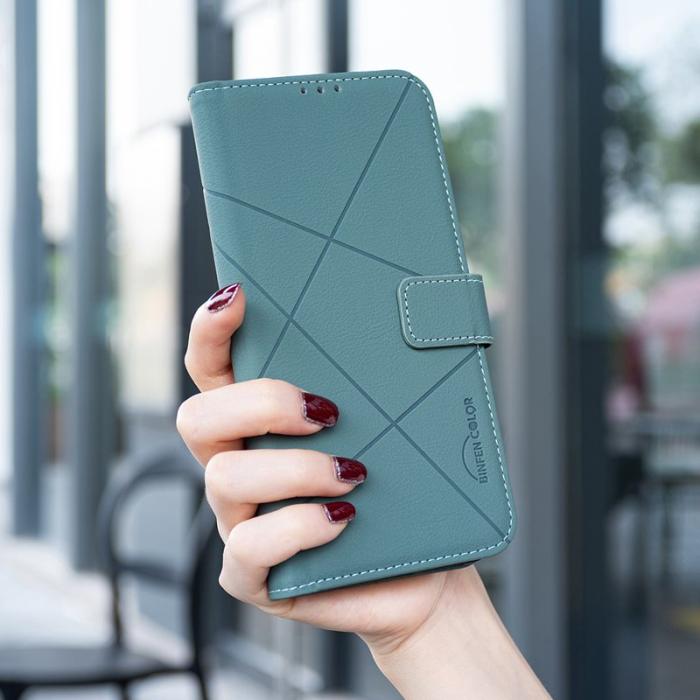 BINFEN COLOR - BINFEN Samsung Galaxy A37 Plånboksfodral Konstläder RFID Skydd - Grön