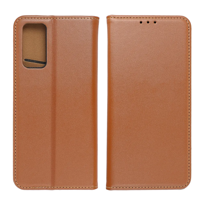 OEM - Xiaomi Redmi 14C Plånboksfodral Smart Pro Äkta Läder - Brun