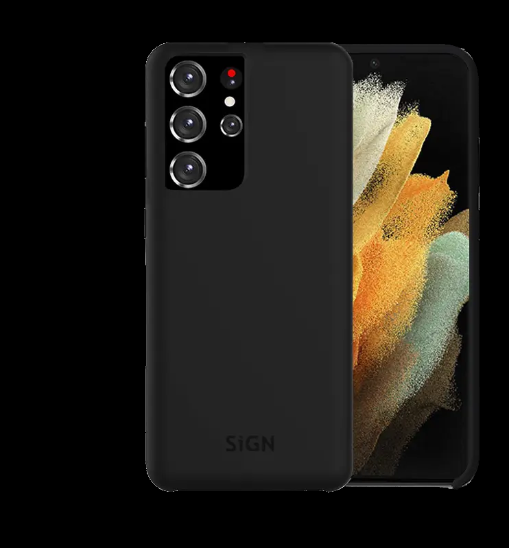 SiGN Galaxy S21 Ultra Skal Liquid Silicone - Svart | 2353 | AlltMobil