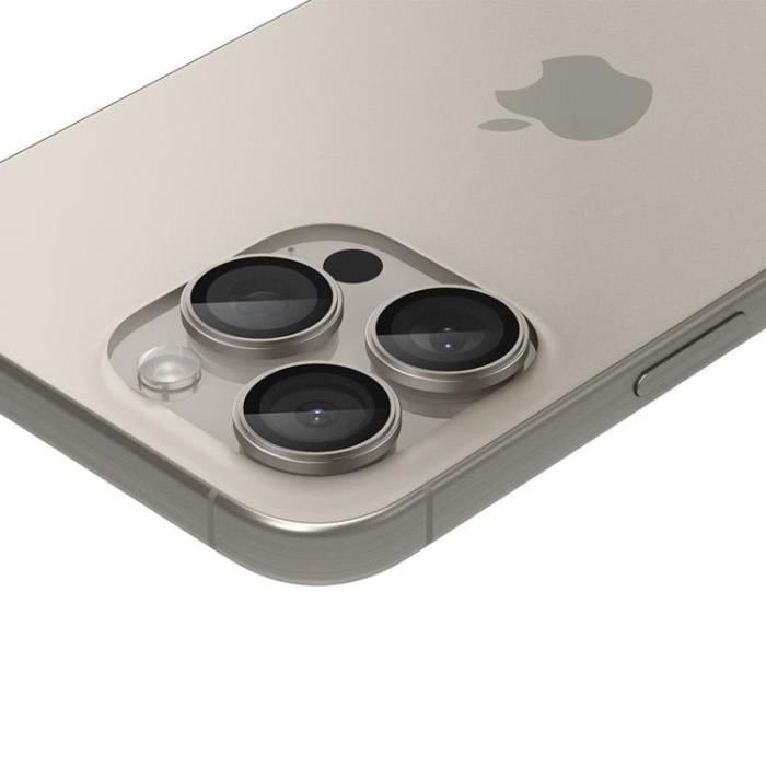 Spigen - [2-PACK] Spigen iPhone 15 Pro/15 Pro Max Kameralinsskydd i Härdat Glas