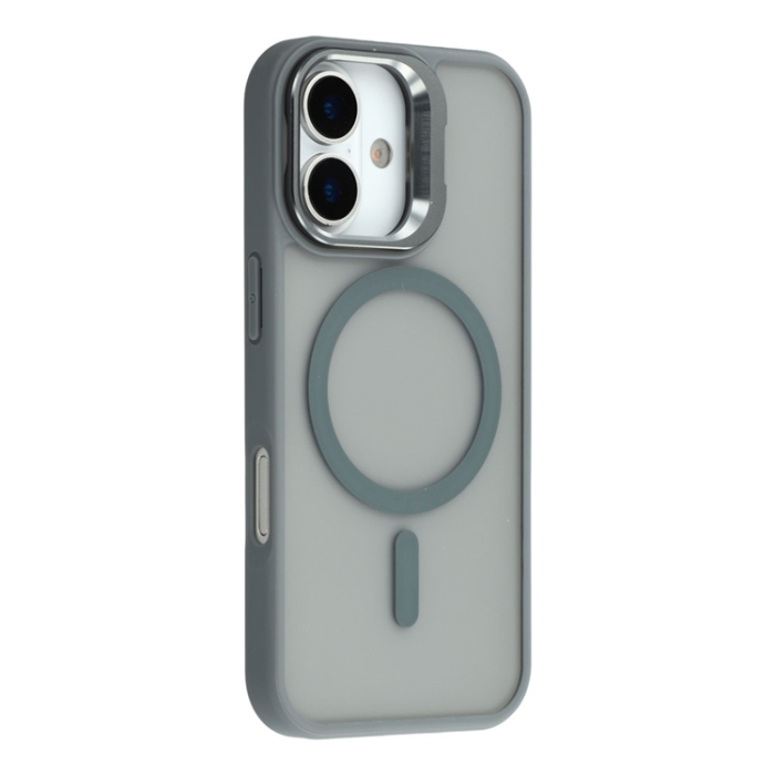 A-One Brand - iPhone 17 Mobilskal MagSafe Lins Kickstand - Titangrå