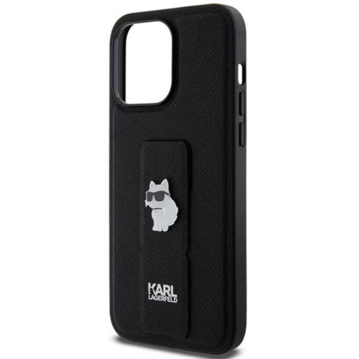 KARL LAGERFELD - KARL LAGERFELD iPhone 13 Pro/13 Mobilskal Gripstand Pins - Svart