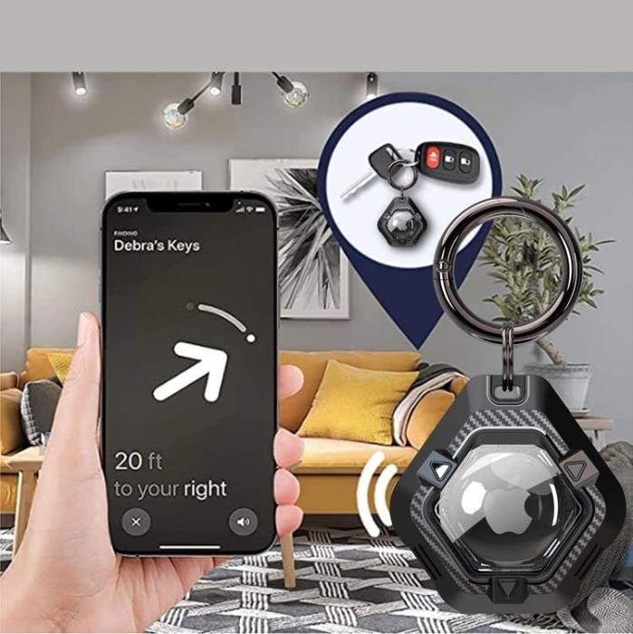 A-One Brand - Airtag hållare Carbon Anti-Fall - Svart