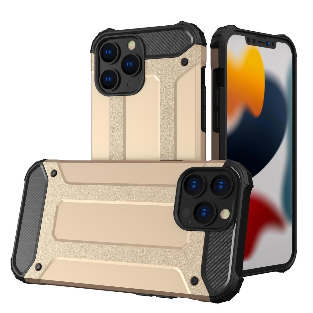 Hybrid Armor Tough Rugged Skal iPhone 13 Pro Max - Guld | 2353 | AlltMobil
