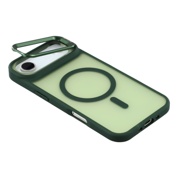 A-One Brand - iPhone Air Mobilskal MagSafe Lins Kickstand - Mörkgrön