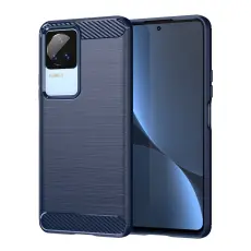 OEM - Xiaomi Poco F4 5G Skal Carbon Silicone - Bl&aring;