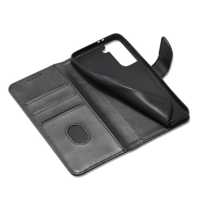 Ruhtel - Magnet Elegant Flip Fodral Galaxy S22 Plus - Svart