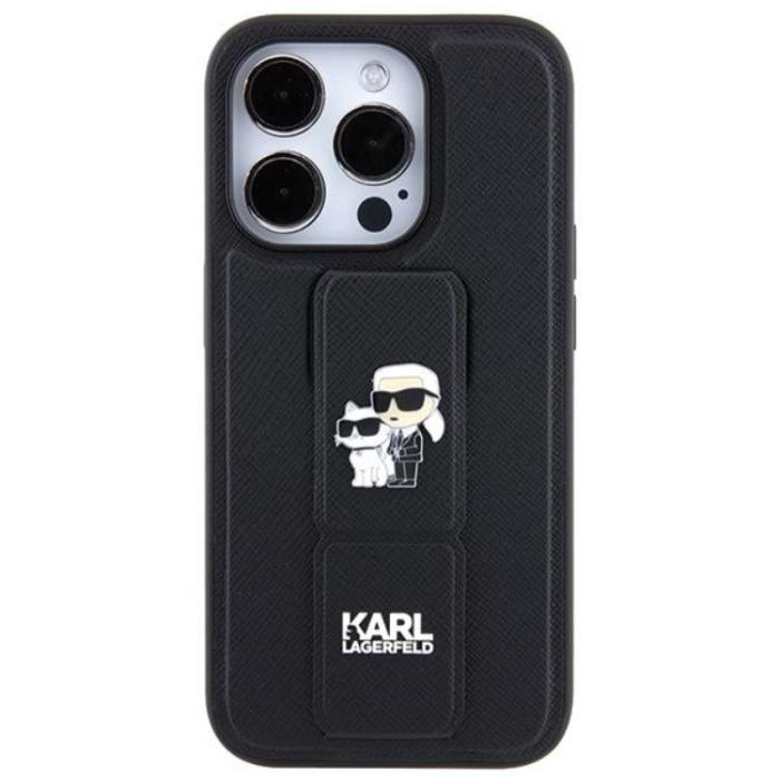 KARL LAGERFELD - KARL LAGERFELD iPhone 14 Pro Mobilskal Gripstand Saffiano Pins