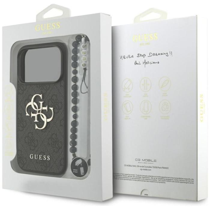 Guess - Guess iPhone 17 Pro Mobilskal 4G Strap 4G Classic Logo - Svart